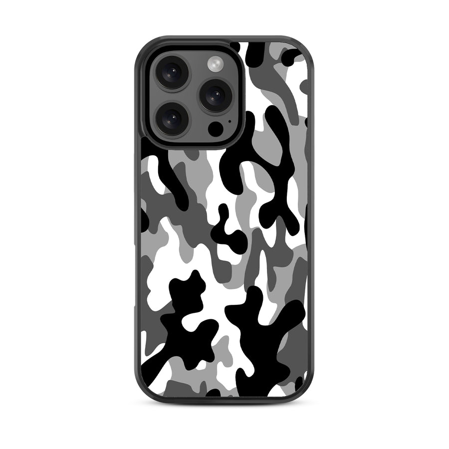 MyBat Design Lab Series Case for Apple iPhone 16 Pro - Black & White Camouflage - MIP16PCSLESM122-3.jpg