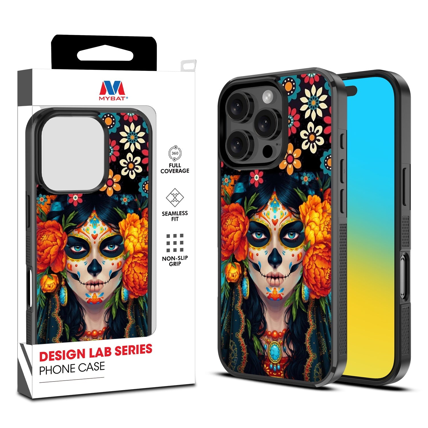 MyBat Design Lab Series Case for Apple iPhone 16 Pro - Dia De Los Muertos