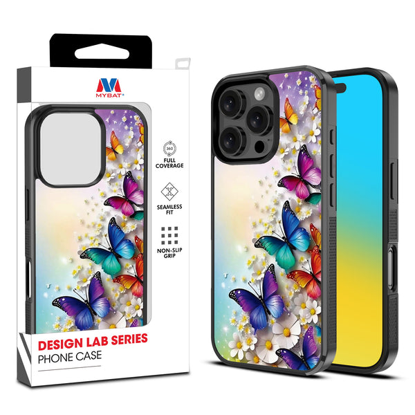 MyBat Design Lab Series Case for Apple iPhone 16 Pro - Rainbow Butterflies - MIP16PCSLESM187-1.jpg