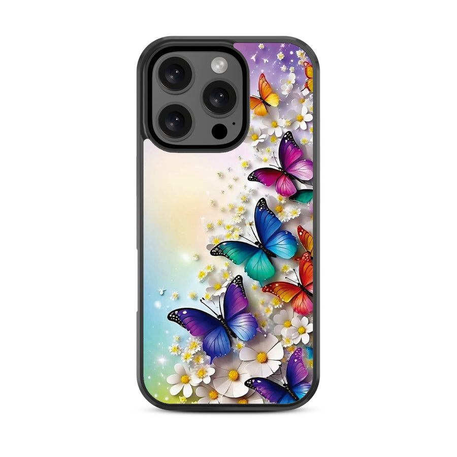 MyBat Design Lab Series Case for Apple iPhone 16 Pro - Rainbow Butterflies - MIP16PCSLESM187-3.jpg
