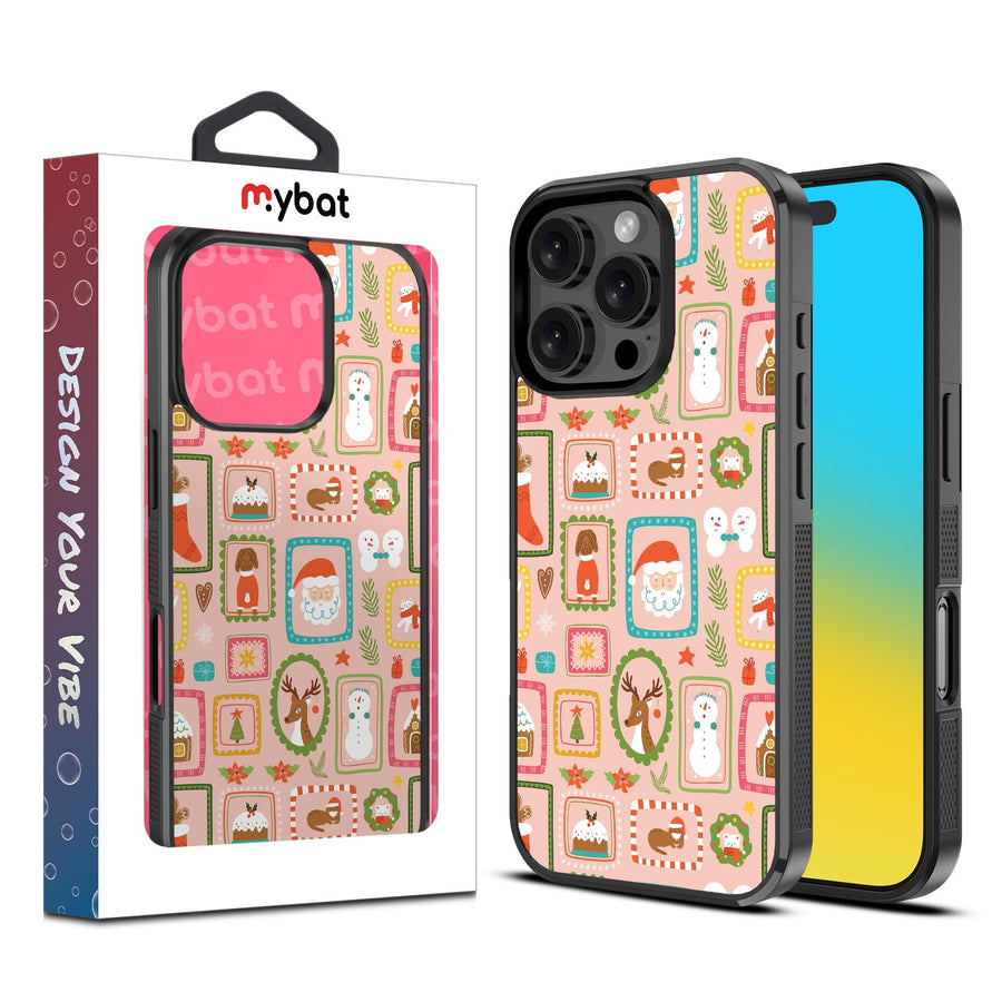 MyBat Design Lab Series Case for Apple iPhone 16 Pro - Holiday Stamps