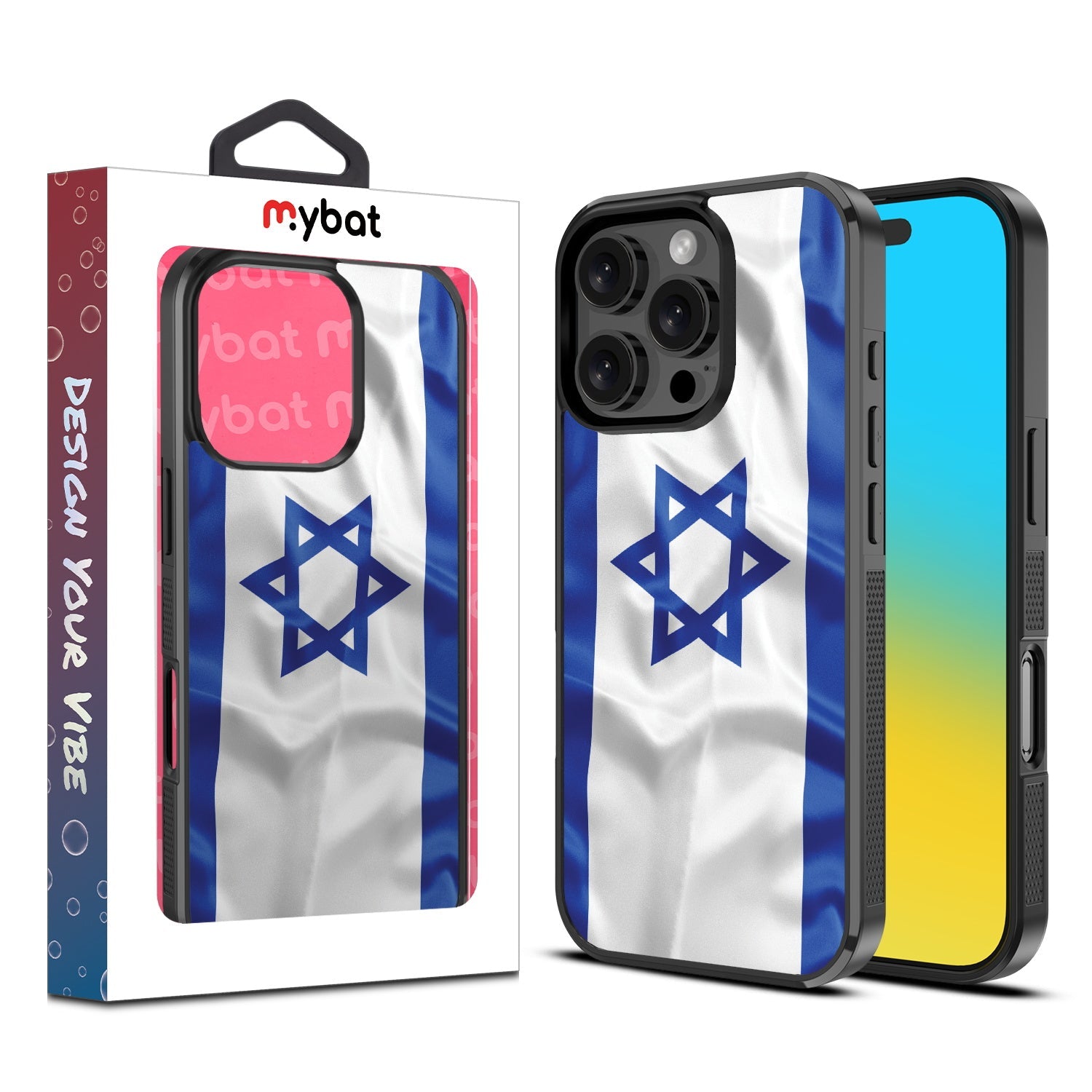 MyBat Design Lab Series Case for Apple iPhone 16 Pro - Israel Flag