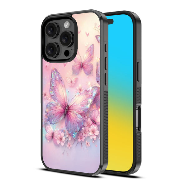 MyBat Design Lab Series Case for Apple iPhone 16 Pro - Pink Butterflies - MIP16PCSLESM361-2.jpg