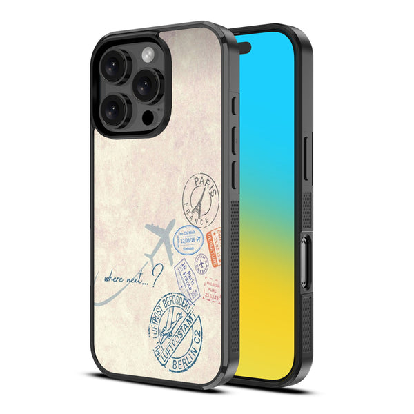MyBat Design Lab Series Case for Apple iPhone 16 Pro - Passport Stamps - MIP16PCSLESM371-2.jpg
