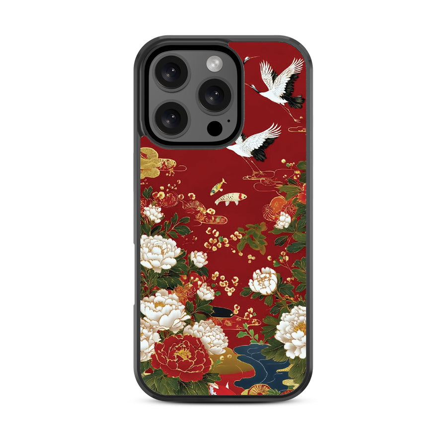 MyBat Design Lab Series Case for Apple iPhone 16 Pro - Crane and Koi Fish - MIP16PCSLESM391-3.jpg