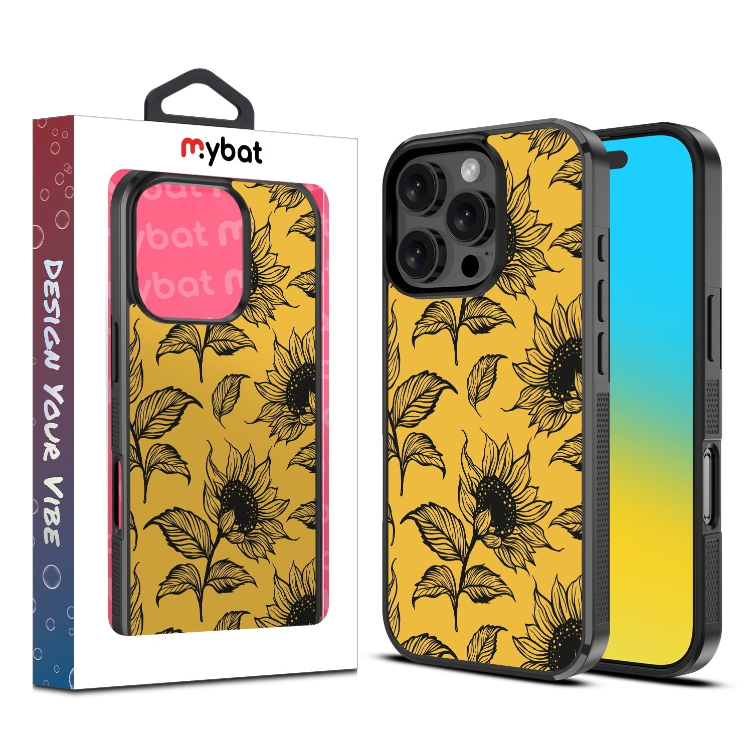 MyBat Design Lab Series Case for Apple iPhone 16 Pro - Golden Sunflowers