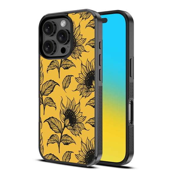 MyBat Design Lab Series Case for Apple iPhone 16 Pro - Golden Sunflowers - MIP16PCSLESM444-2.jpg