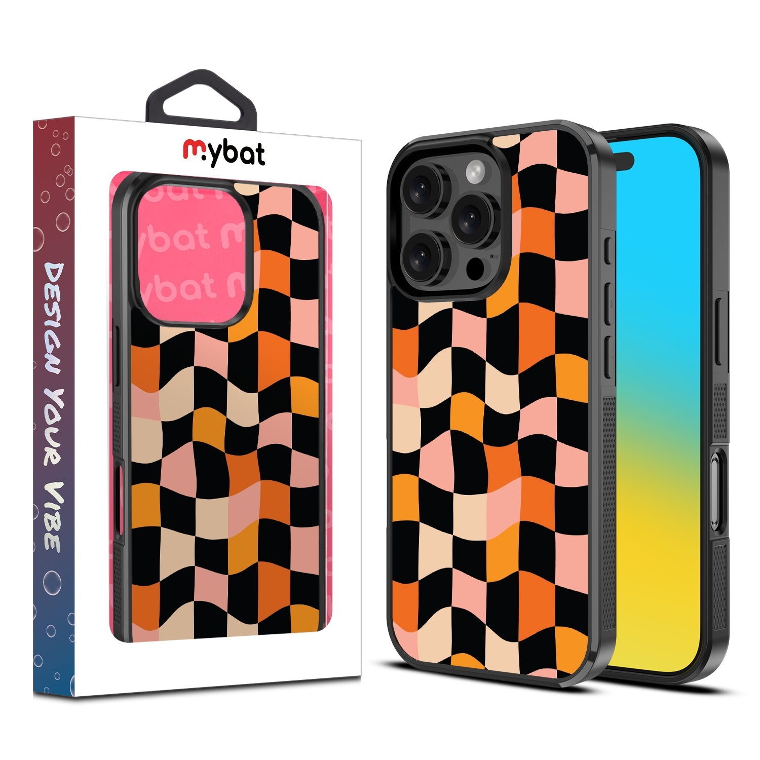 MyBat Design Lab Series Case for Apple iPhone 16 Pro - Groovy Check