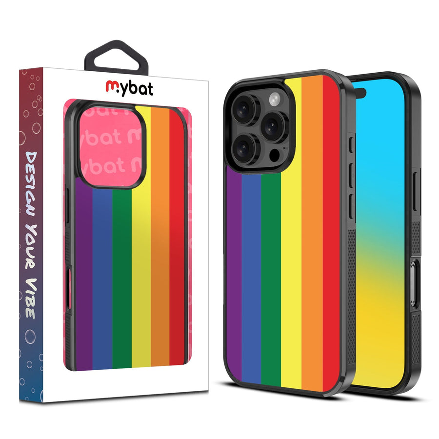 MyBat Design Lab Series Case for Apple iPhone 16 Pro - Rainbow Stripes