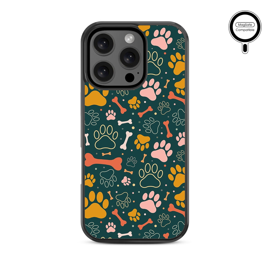 MyBat Design Lab Series MagSafe Case for Apple iPhone 16 Pro - Paw Prints & Bones - MIP16PCSLESMSM003-3.jpg
