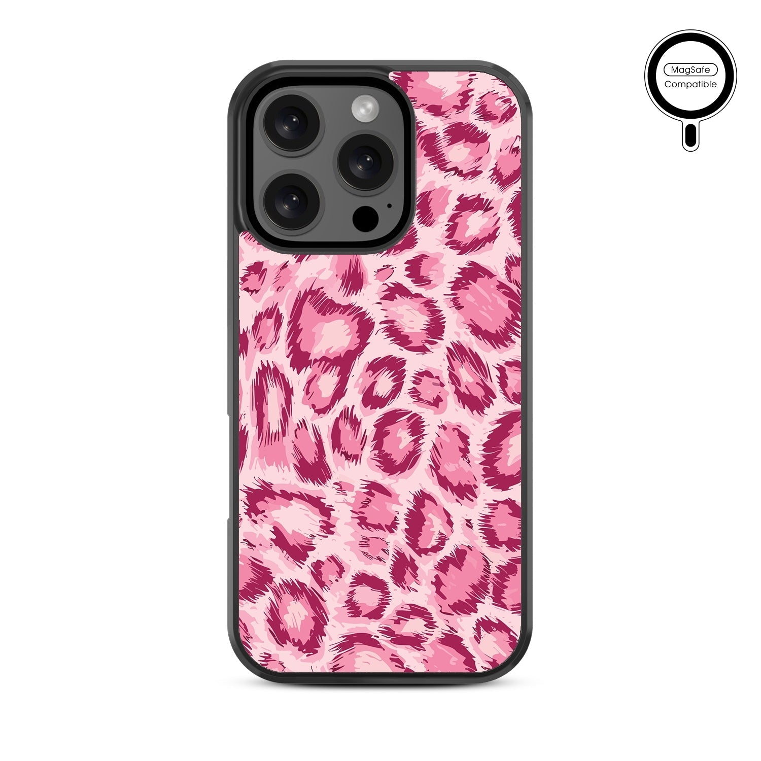 MyBat Design Lab Series MagSafe Case for Apple iPhone 16 Pro - Pink Leopard Print