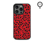 MyBat Design Lab Series MagSafe Case for Apple iPhone 16 Pro - Red Leopard Print