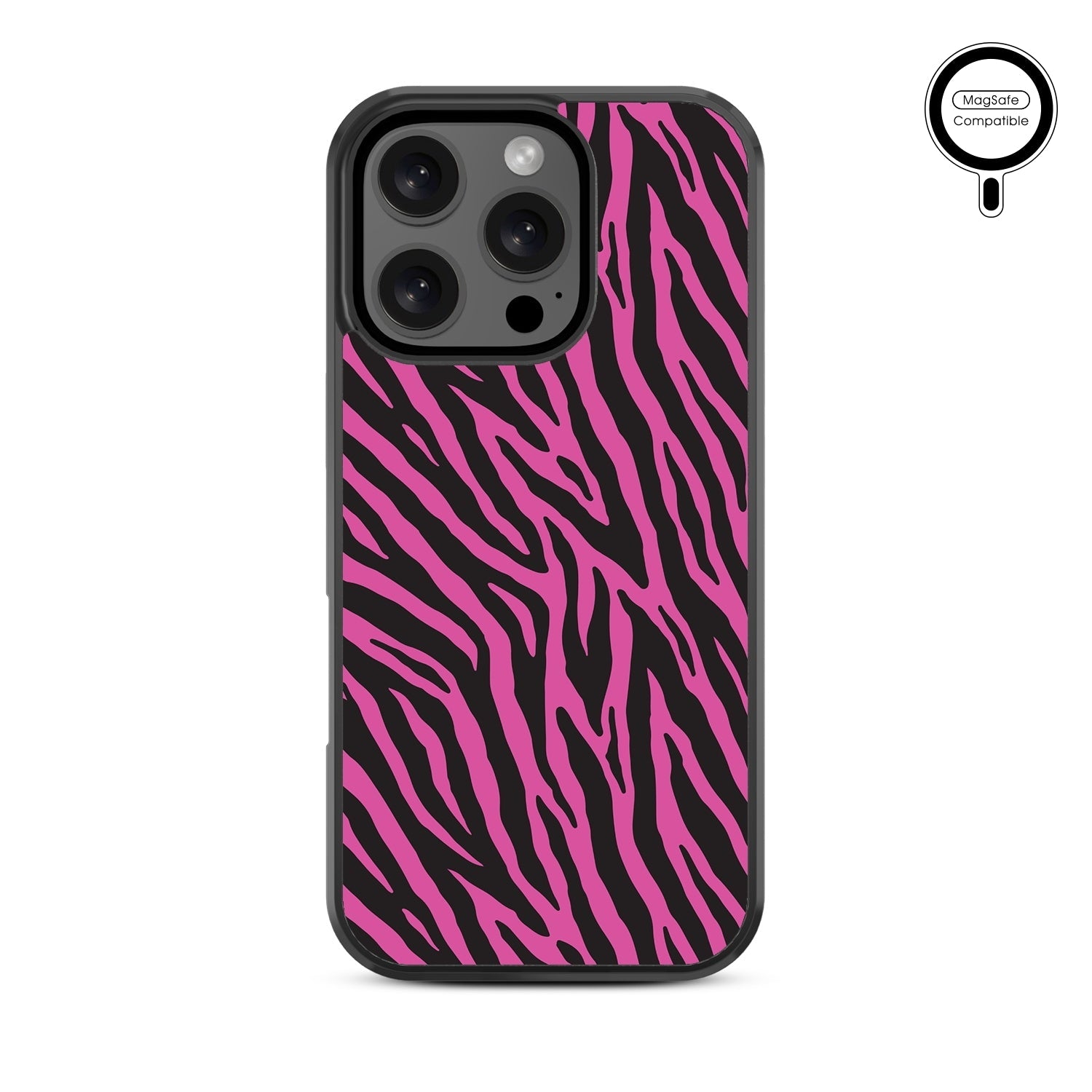 MyBat Design Lab Series MagSafe Case for Apple iPhone 16 Pro - Pink Zebra Print