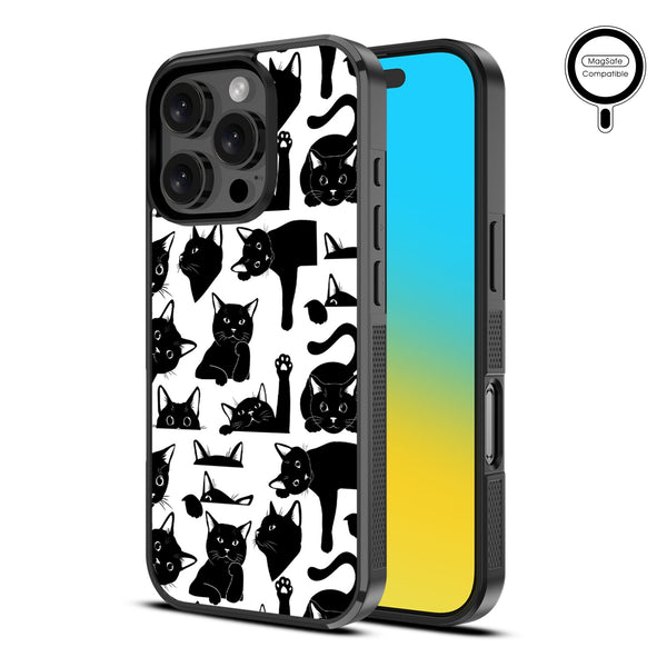 MyBat Design Lab Series MagSafe Case for Apple iPhone 16 Pro - Black Cats - MIP16PCSLESMSM017-2.jpg