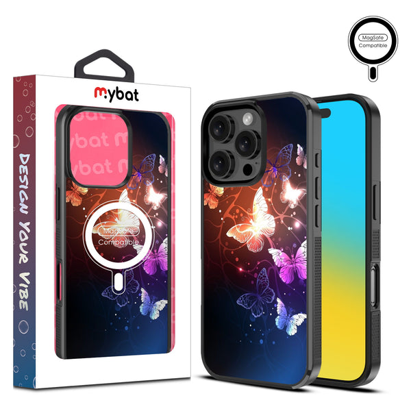 MyBat Design Lab Series MagSafe Case for Apple iPhone 16 Pro - Neon Butterflies - MIP16PCSLESMSM022-1.jpg