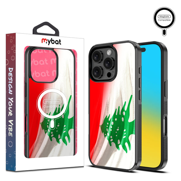 MyBat Design Lab Series MagSafe Case for Apple iPhone 16 Pro - Lebanese Flag - MIP16PCSLESMSM033-1.jpg