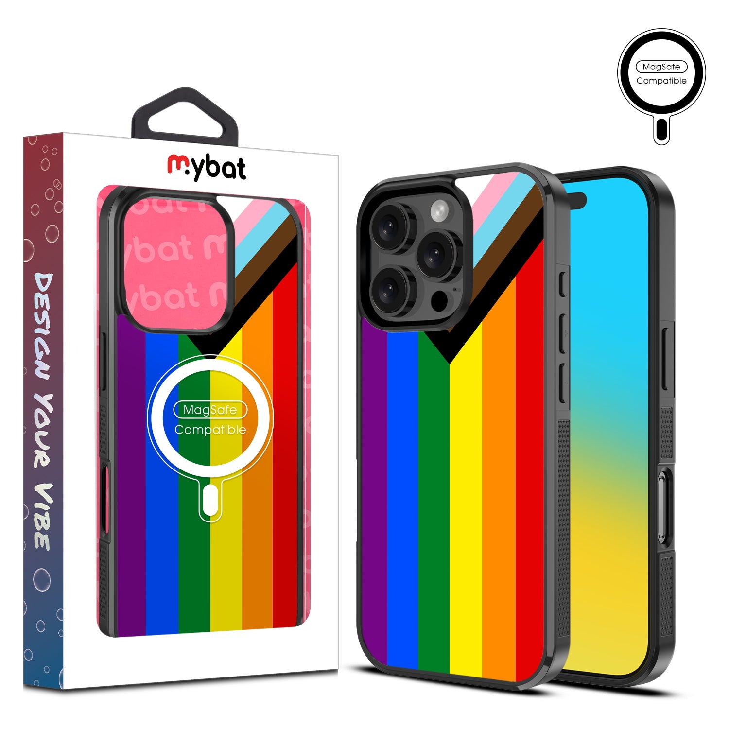 MyBat Design Lab Series MagSafe Case for Apple iPhone 16 Pro - LGBTQ+ Flag