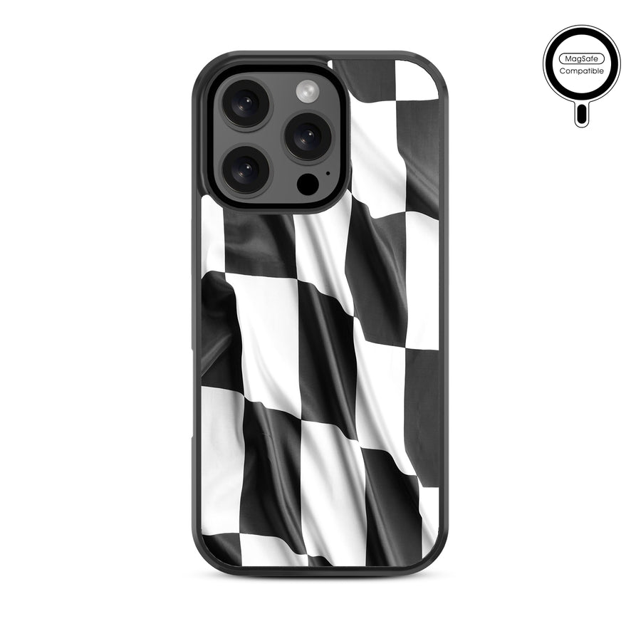 MyBat Design Lab Series MagSafe Case for Apple iPhone 16 Pro - Racing Flag - MIP16PCSLESMSM040-3.jpg
