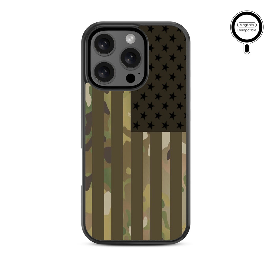 MyBat Design Lab Series MagSafe Case for Apple iPhone 16 Pro - Military Camouflage American Flag - MIP16PCSLESMSM054-3.jpg