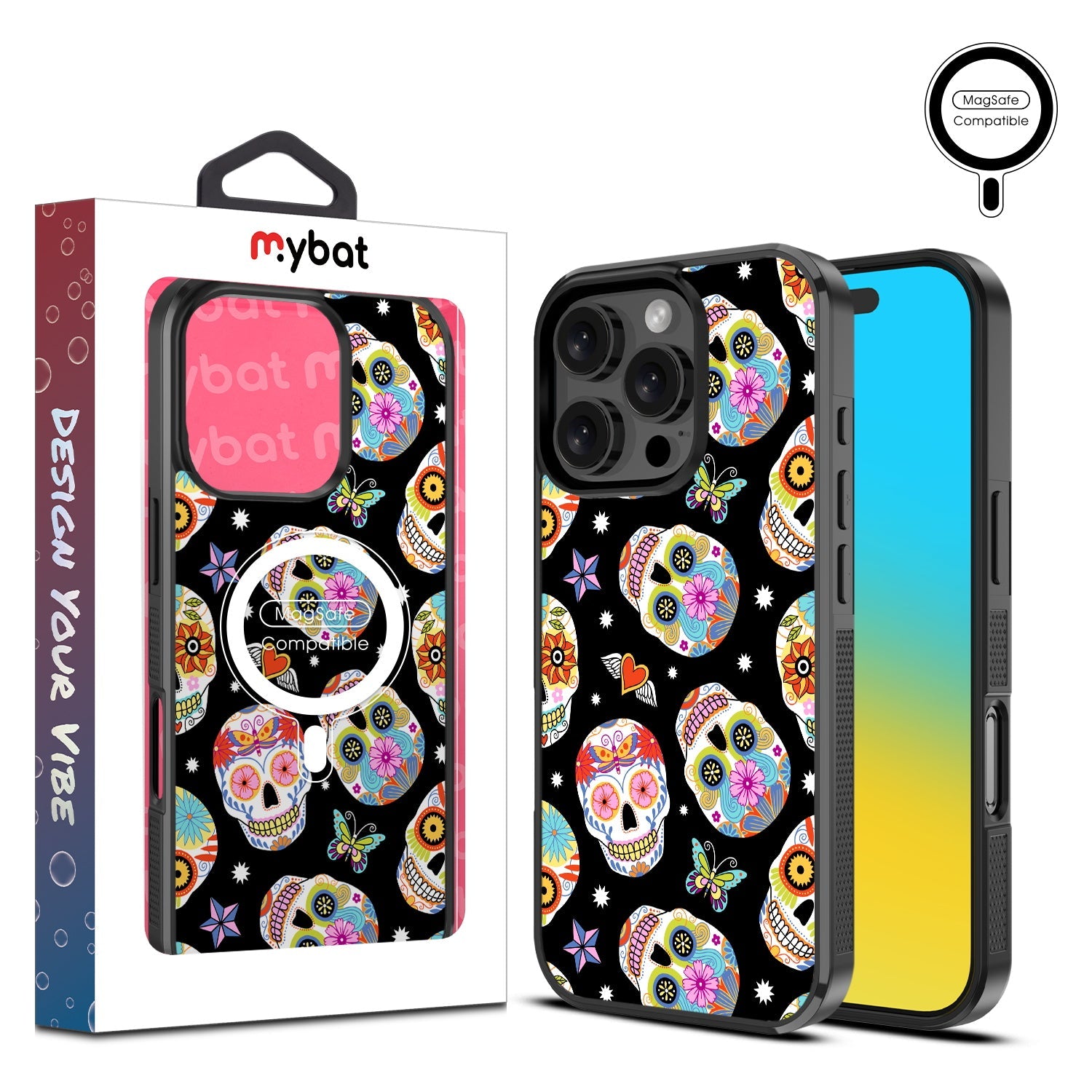 MyBat Design Lab Series MagSafe Case for Apple iPhone 16 Pro - Day of the Dead