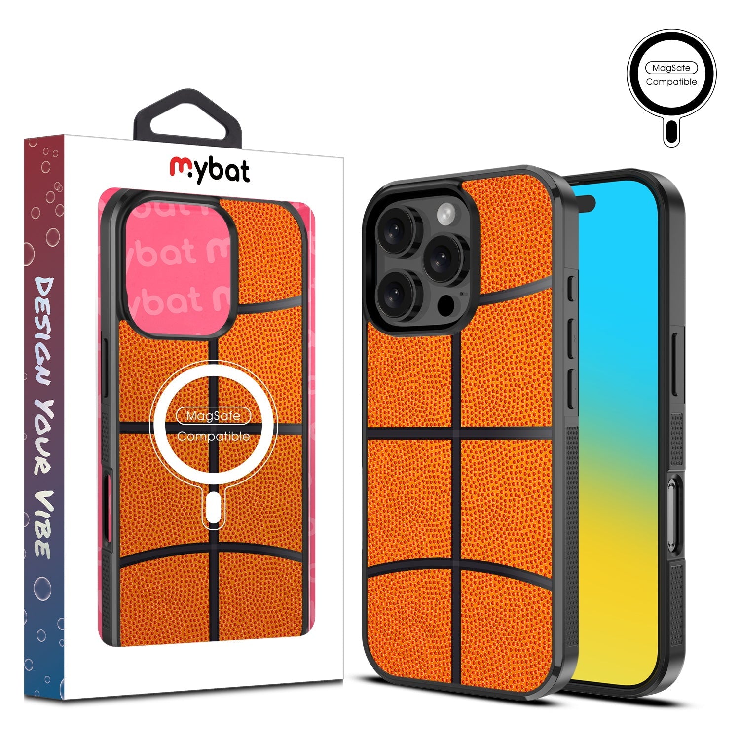 MyBat Design Lab Series MagSafe Case for Apple iPhone 16 Pro - Basketball