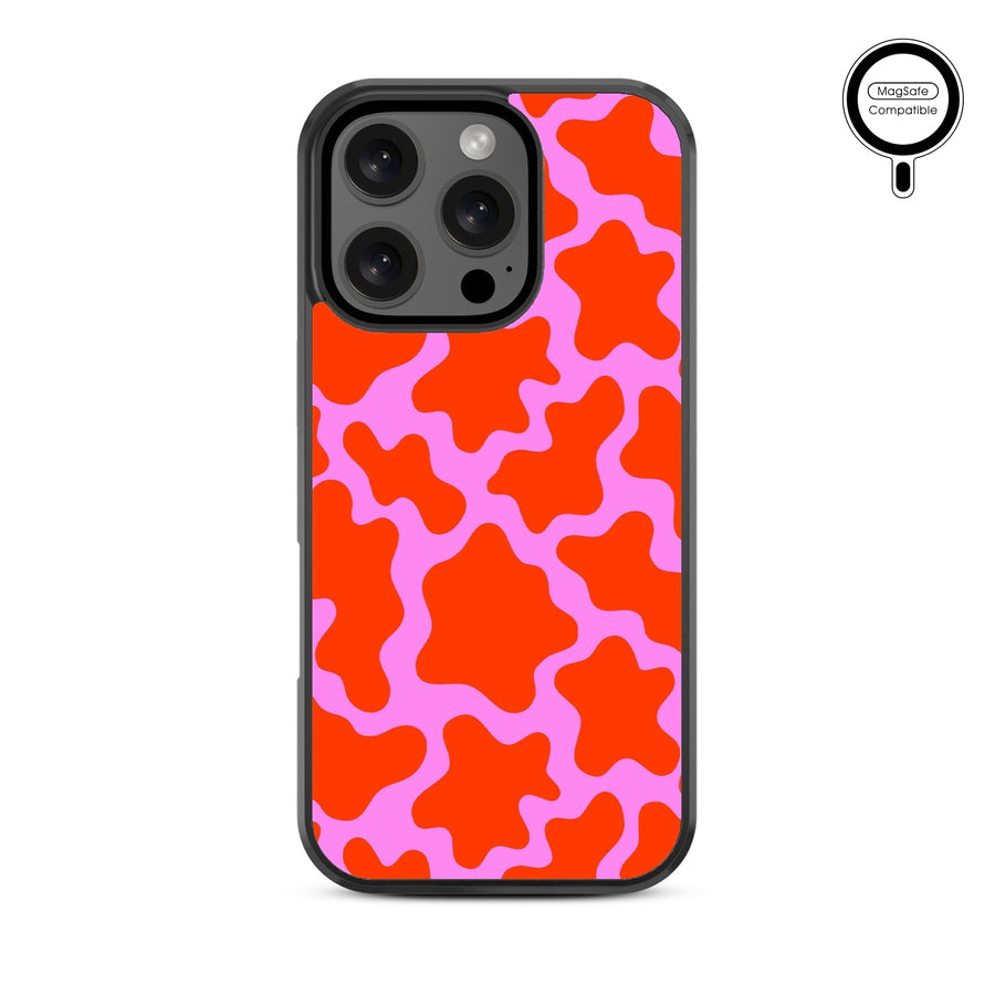 MyBat Design Lab Series MagSafe Case for Apple iPhone 16 Pro - Pink Retro Splashes