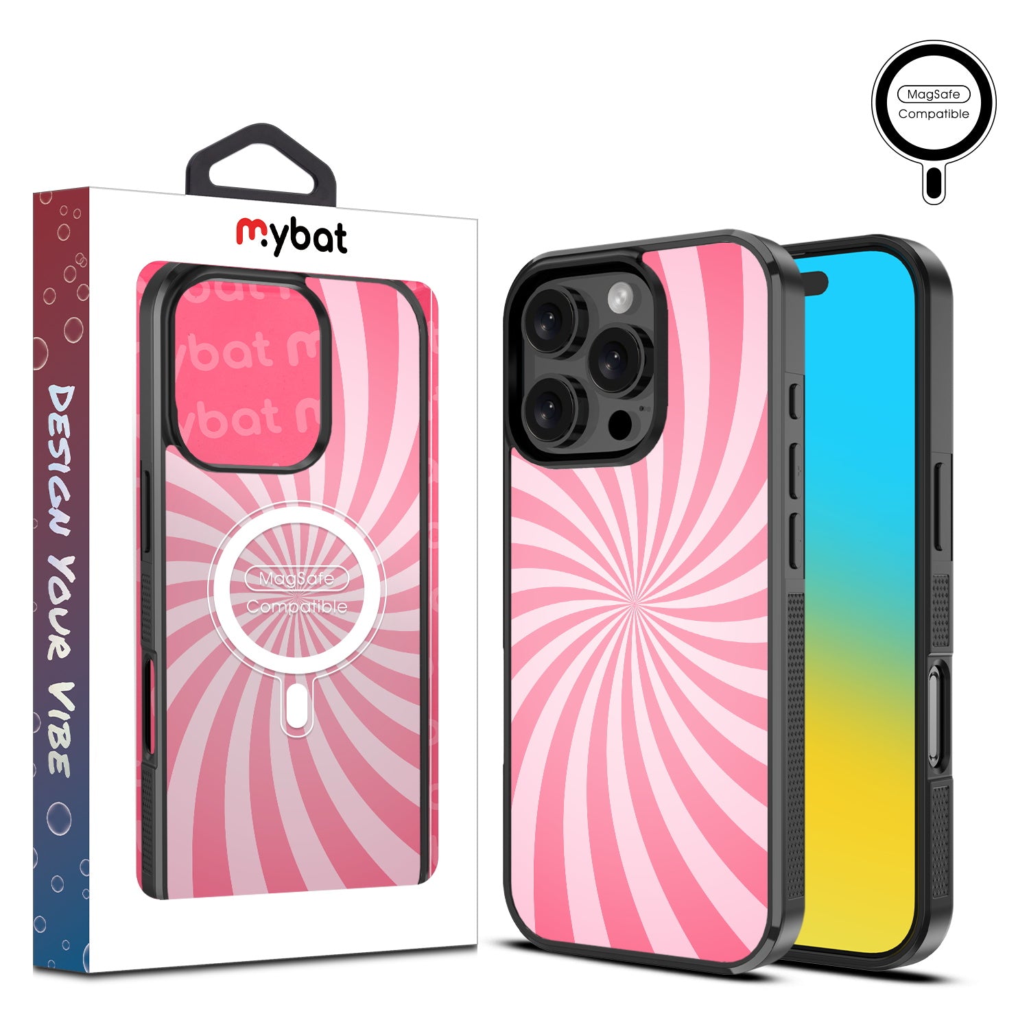 MyBat Design Lab Series MagSafe Case for Apple iPhone 16 Pro - Candy Swirl