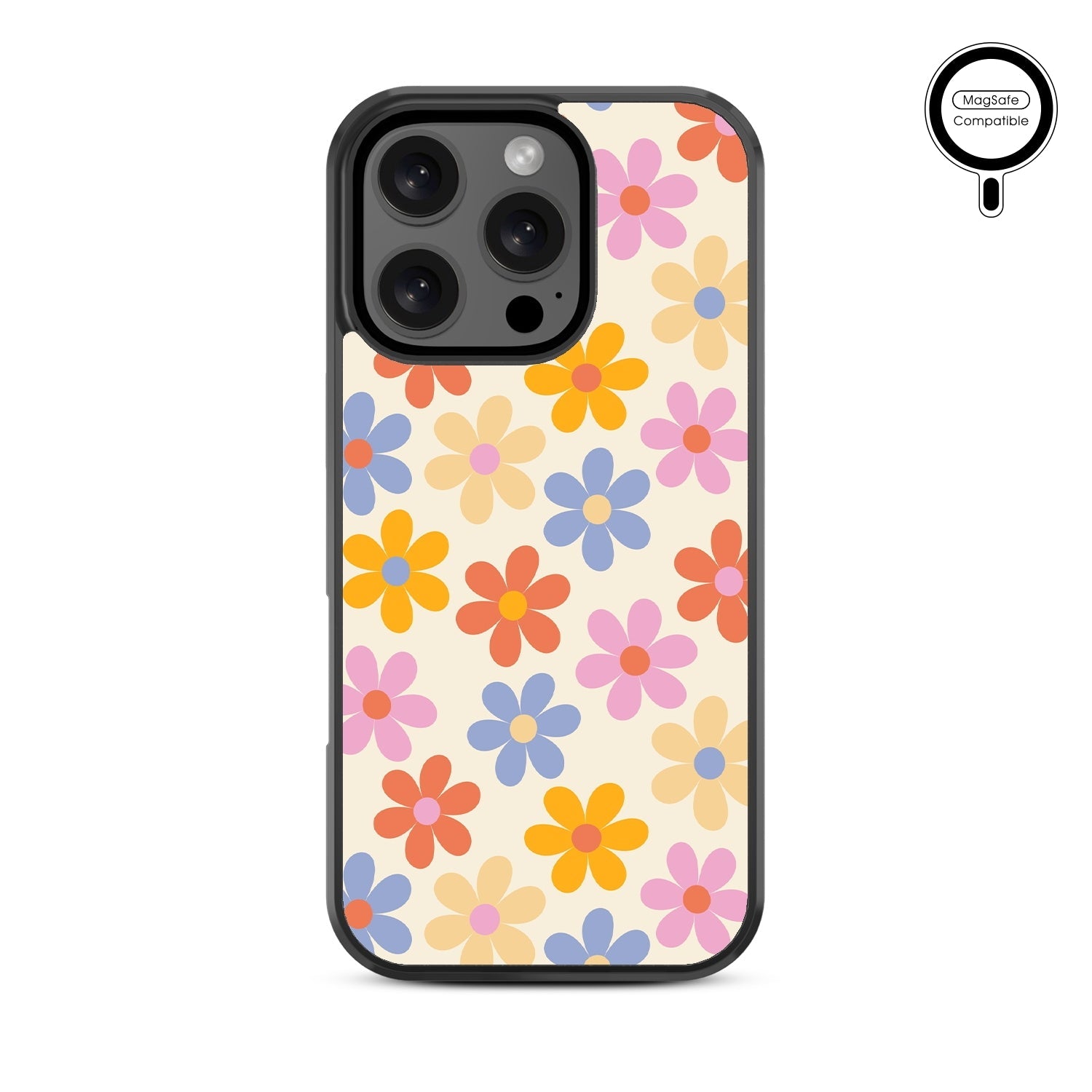 MyBat Design Lab Series MagSafe Case for Apple iPhone 16 Pro - Retro Daisies