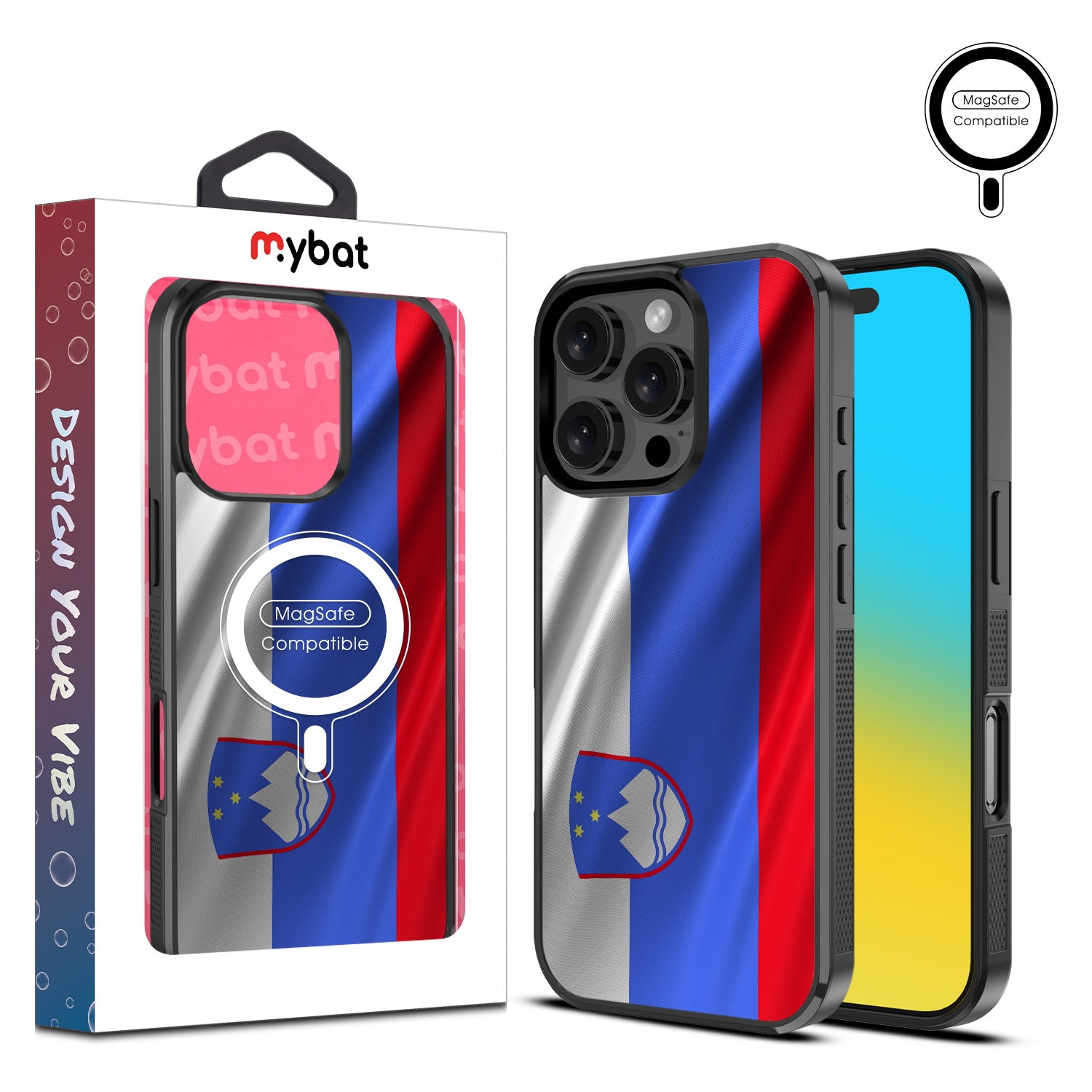 MyBat Design Lab Series MagSafe Case for Apple iPhone 16 Pro - Slovenia Flag