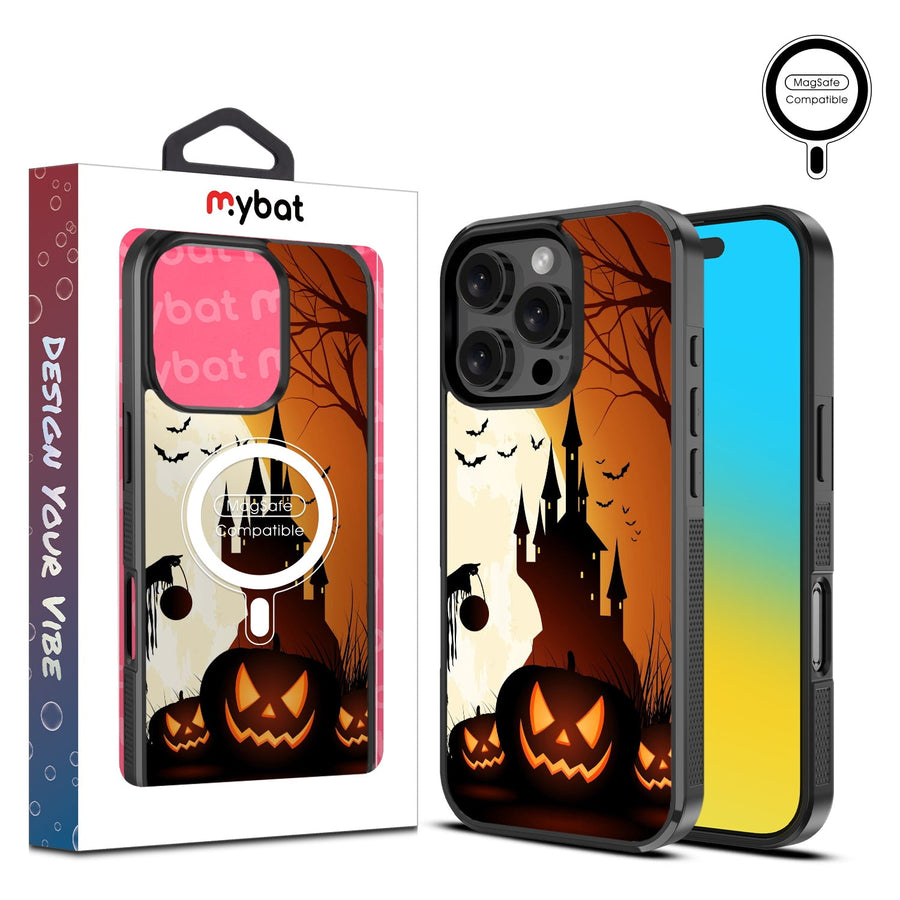 MyBat Design Lab Series MagSafe Case for Apple iPhone 16 Pro - Spooky Pumpkin Patch