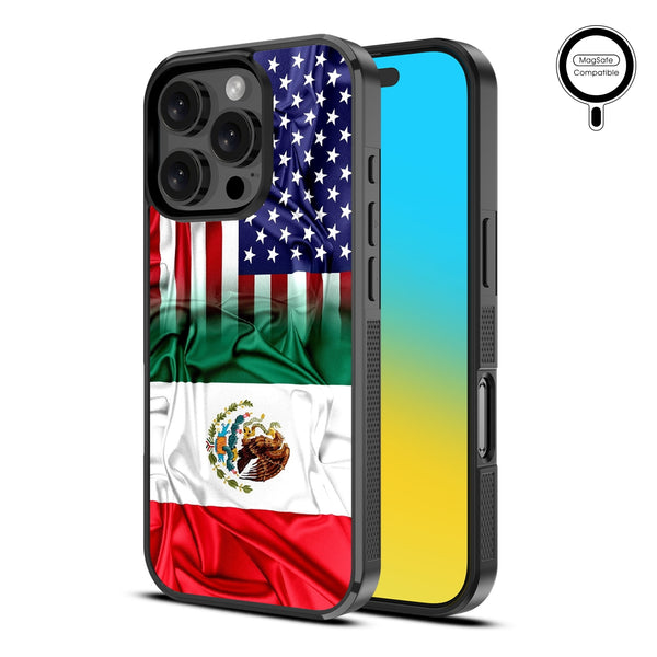 MyBat Design Lab Series MagSafe Case for Apple iPhone 16 Pro – Mexican-American Flag - MIP16PCSLESMSM168-2.jpg
