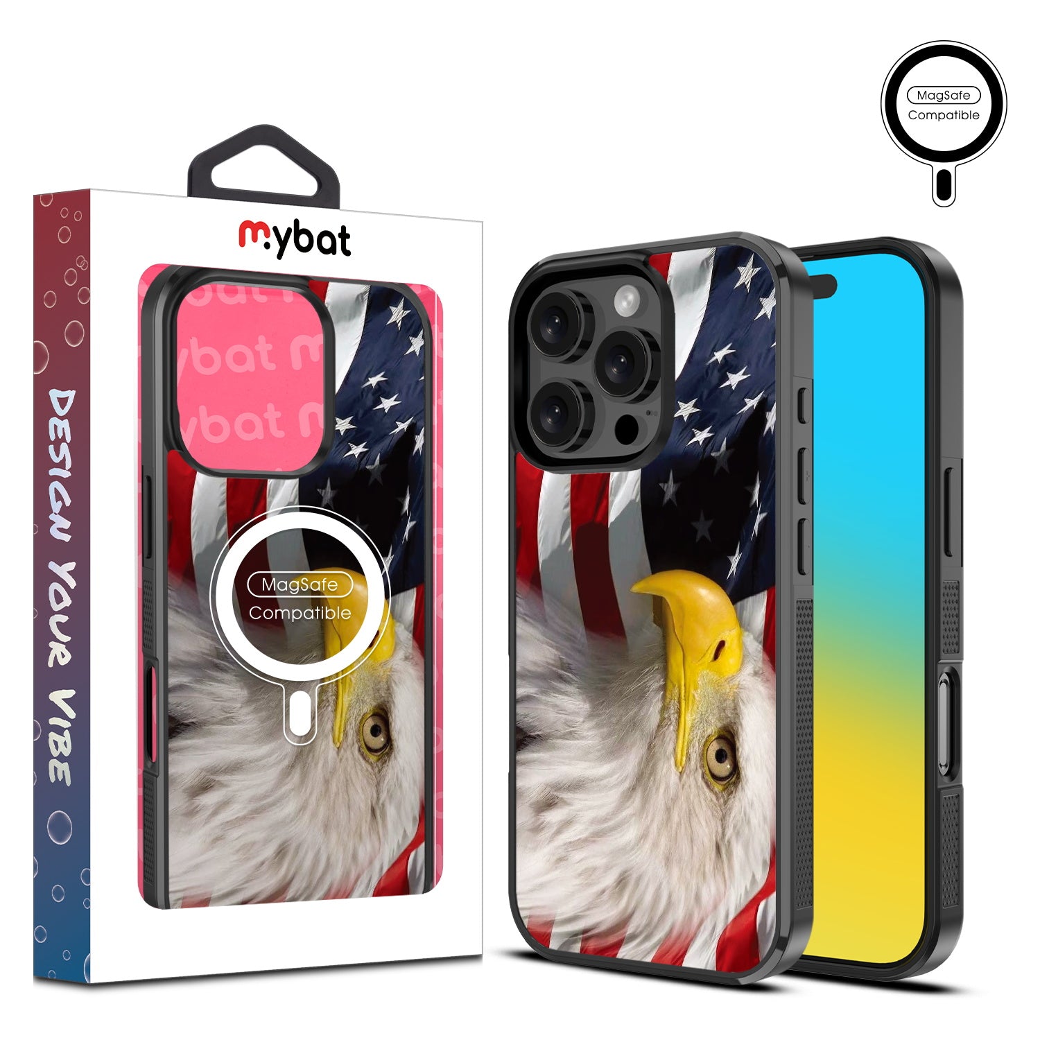 MyBat Design Lab Series MagSafe Case for Apple iPhone 16 Pro - Soaring with Liberty