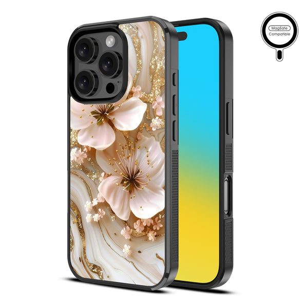 MyBat Design Lab Series MagSafe Case for Apple iPhone 16 Pro - Golden Petal Glow - MIP16PCSLESMSM186-2.jpg