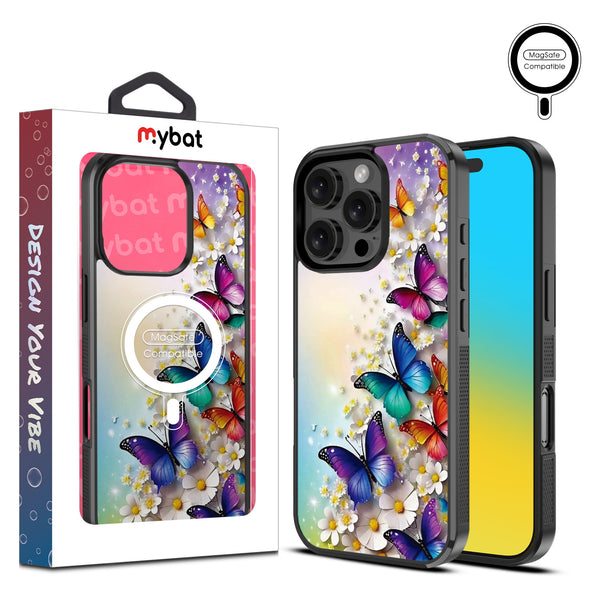MyBat Design Lab Series MagSafe Case for Apple iPhone 16 Pro - Rainbow Butterflies - MIP16PCSLESMSM187-1.jpg