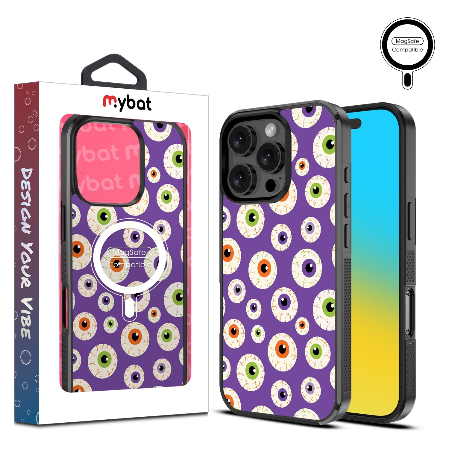 MyBat Design Lab Series MagSafe Case for Apple iPhone 16 Pro - Frightful Eyes