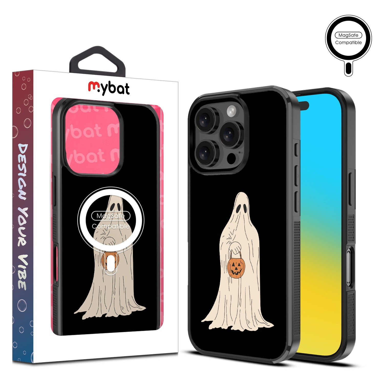 MyBat Design Lab Series MagSafe Case for Apple iPhone 16 Pro - Happy Haunting