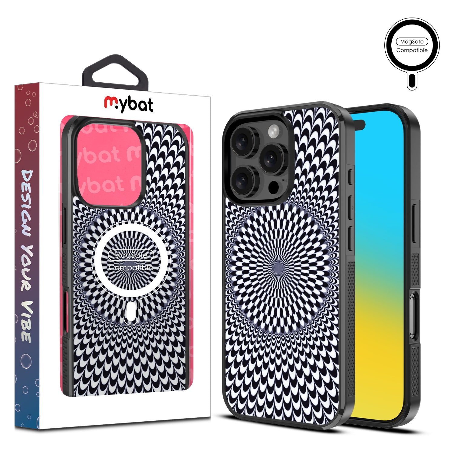 MyBat Design Lab Series MagSafe Case for Apple iPhone 16 Pro - Dizzy Circle