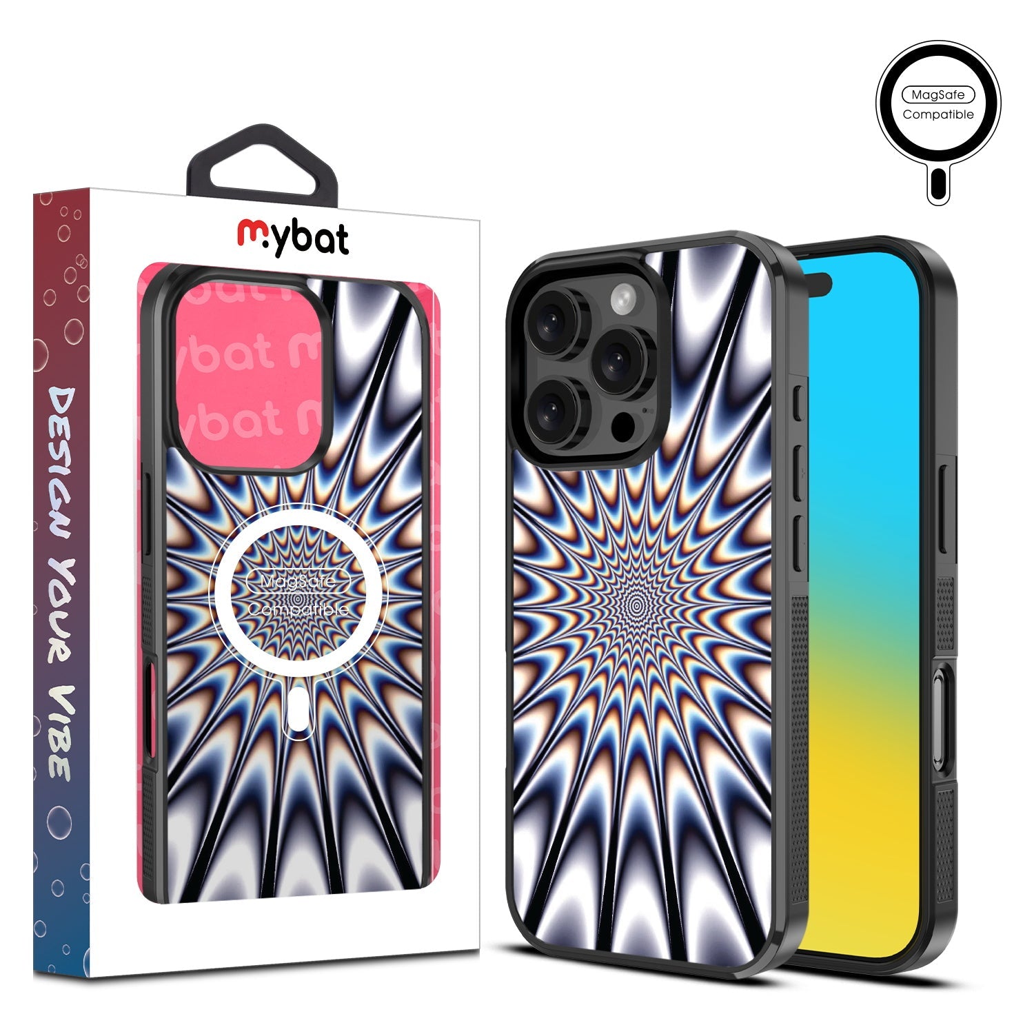 MyBat Design Lab Series MagSafe Case for Apple iPhone 16 Pro - Hypnotic Burst