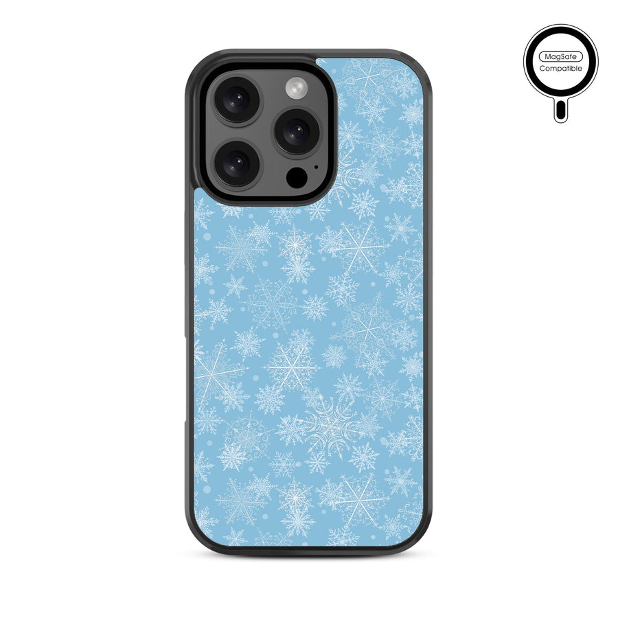 MyBat Design Lab Series MagSafe Case for Apple iPhone 16 Pro - Blue Snowflakes