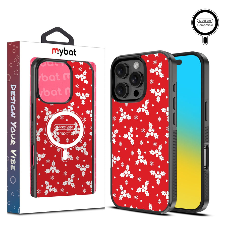 MyBat Design Lab Series MagSafe Case for Apple iPhone 16 Pro - Merry Mistletoe