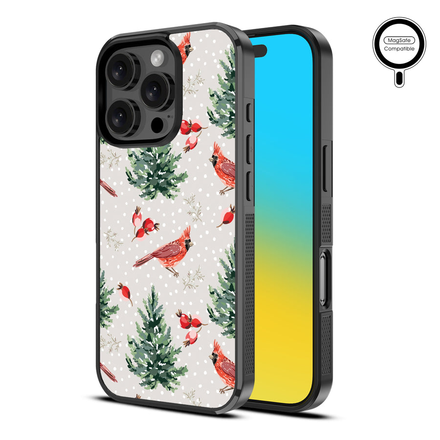 MyBat Design Lab Series MagSafe Case for Apple iPhone 16 Pro - Winter Cardinals - MIP16PCSLESMSM298-2.jpg