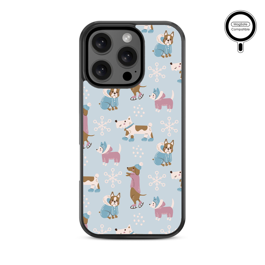 MyBat Design Lab Series MagSafe Case for Apple iPhone 16 Pro - Puppy Snow Play - MIP16PCSLESMSM299-3.jpg