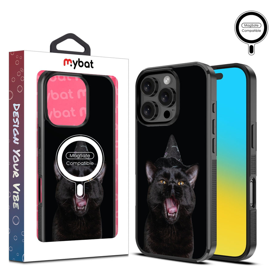 MyBat Design Lab Series MagSafe Case for Apple iPhone 16 Pro - Witch’s Cat