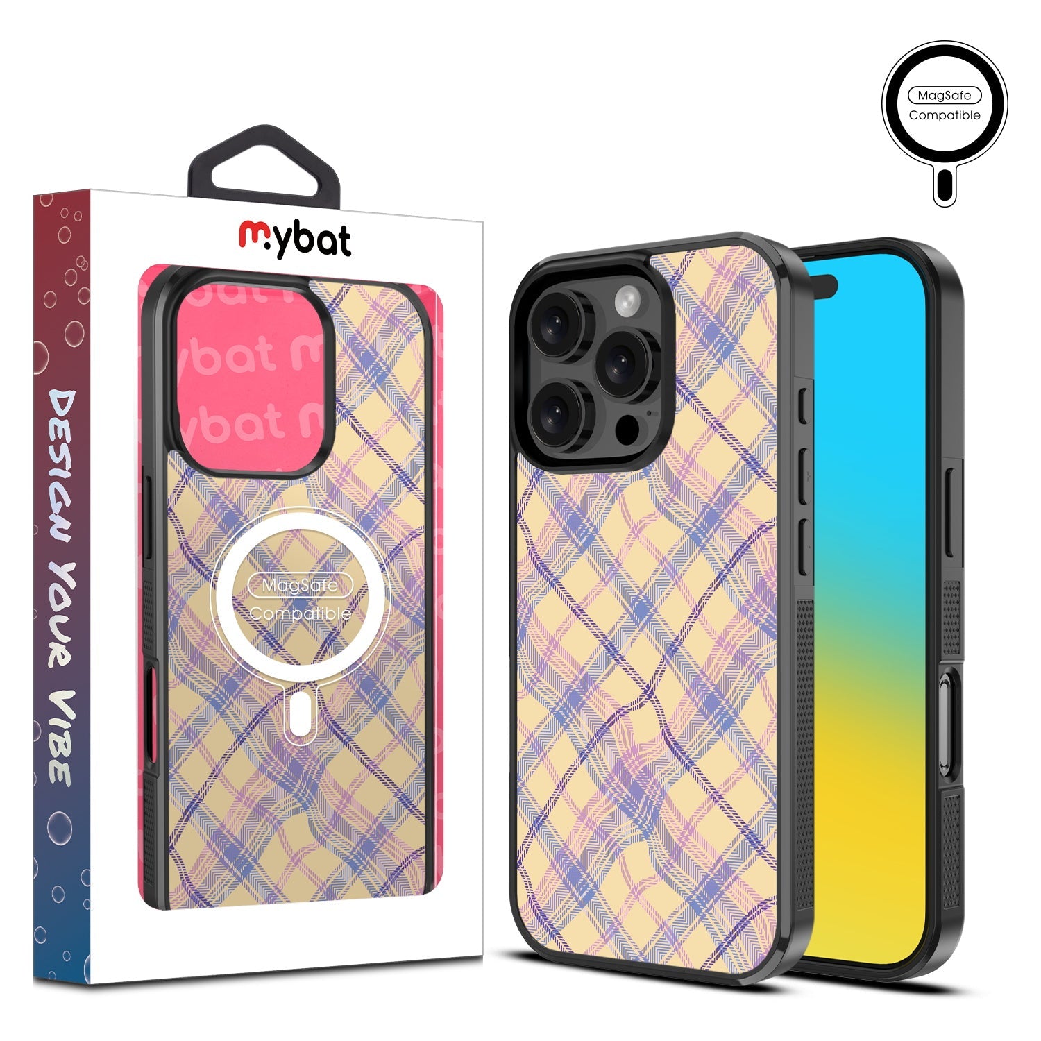 MyBat Design Lab Series MagSafe Case for Apple iPhone 16 Pro - Wavy Plaid