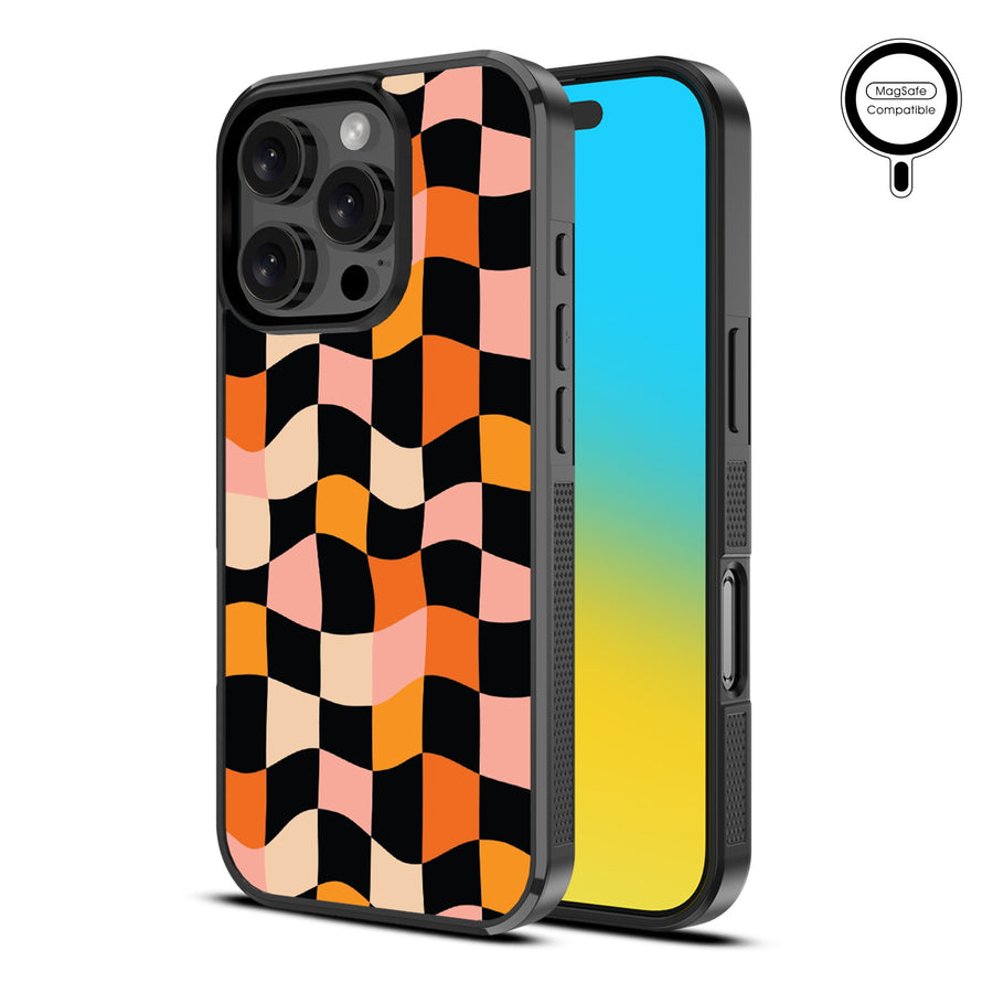 MyBat Design Lab Series MagSafe Case for Apple iPhone 16 Pro - Groovy Check - MIP16PCSLESMSM448-2.jpg
