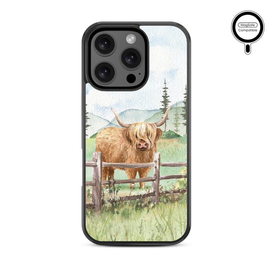 MyBat Design Lab Series MagSafe Case for Apple iPhone 16 Pro - Highland Cow - MIP16PCSLESMSM470-3.jpg