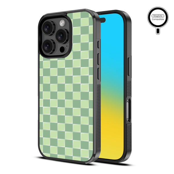 MyBat Design Lab Series MagSafe Case for Apple iPhone 16 Pro - Matcha Check - MIP16PCSLESMSM482-2.jpg
