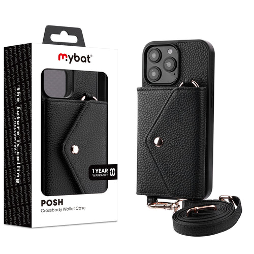 MyBat Posh Crossbody Wallet Case for Apple iPhone 16 Pro - Black - MIP16PCSLESS371-1.jpg