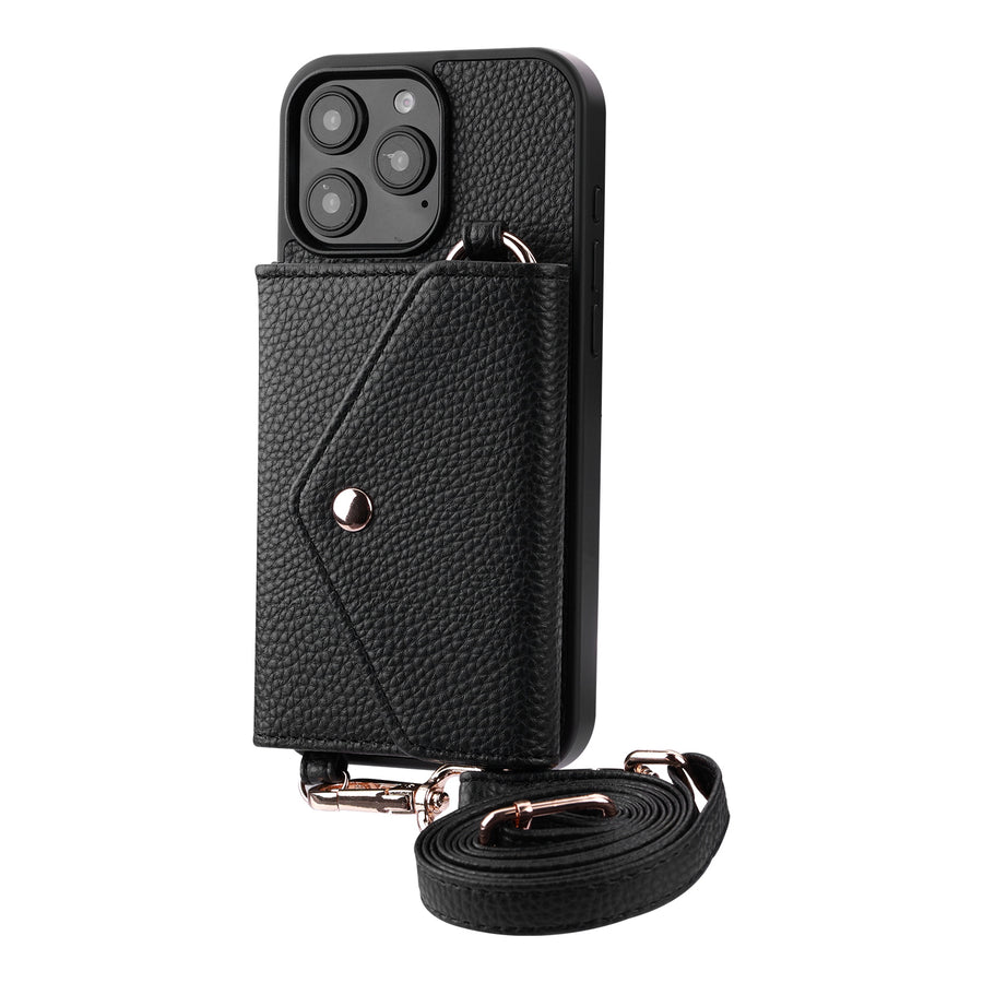 MyBat Posh Crossbody Wallet Case for Apple iPhone 16 Pro - Black - MIP16PCSLESS371-2.jpg