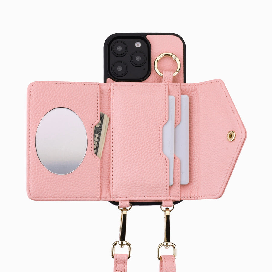 MyBat Posh Crossbody Wallet Case for Apple iPhone 16 Pro - Pink - MIP16PCSLESS372-4.jpg